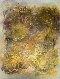 Abstract Painting in Gold
