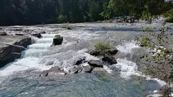 Flowing Puntledge river  - Bonnie Luterb