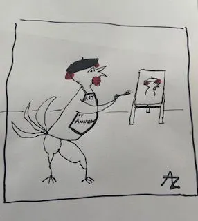 Artsphere kicks off 2022 with inspiring "Chicken Art" project, presentation and exhibit in January.